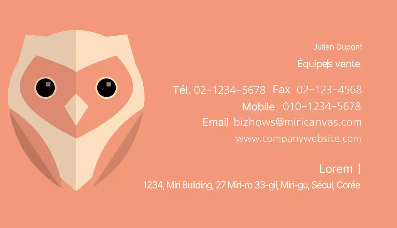 Carte d'identité hibou