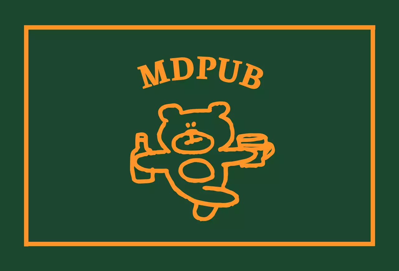 Groene kroegslinger met gele rand waarop een teddybeer met een fles drank