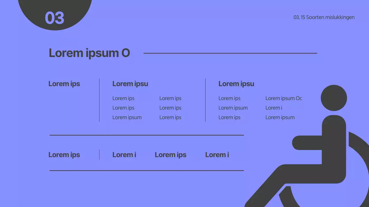Trainingsthema gehandicapten in lichtblauw en grijs