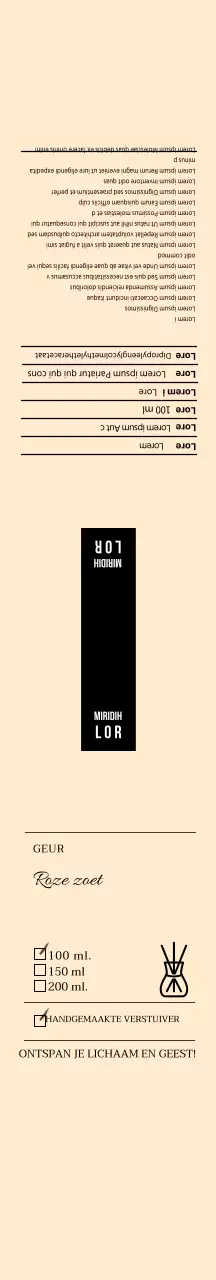 Beige eenvoudige verstuiver set