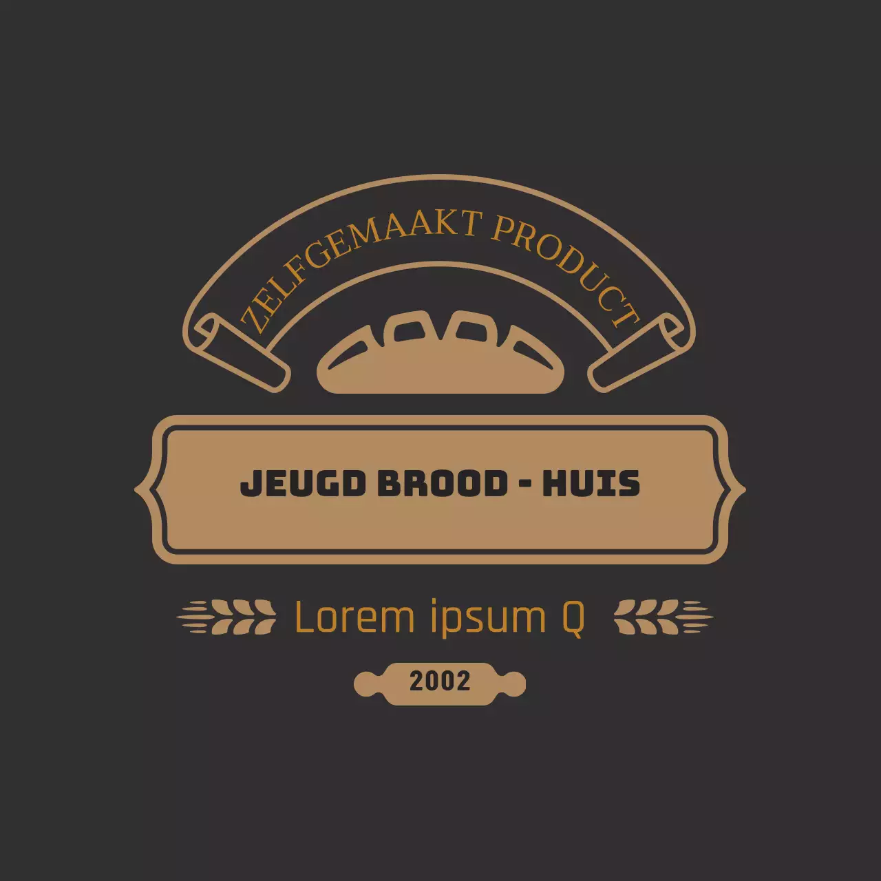 Zuring vintage bakkerij etiket