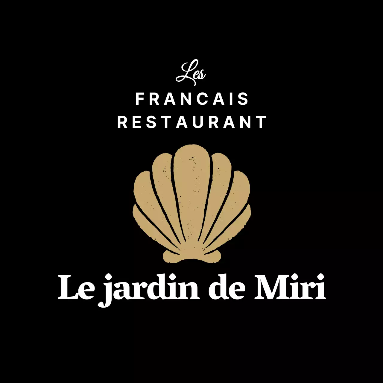 Style classique et épuré en noir et blanc pour le logo d'un restaurant.