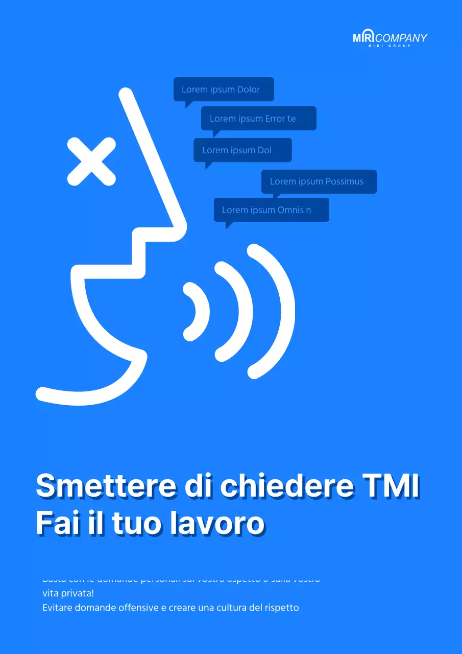 Una semplice campagna di cultura aziendale con un fresco sfondo blu