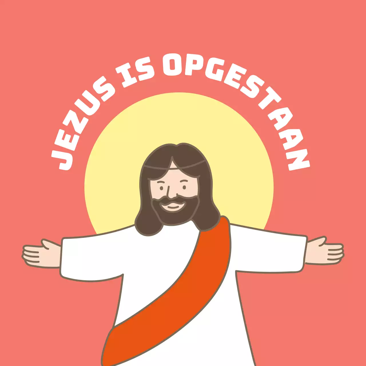 Veelkleurige geïllustreerde paaskerk cirkel stickers