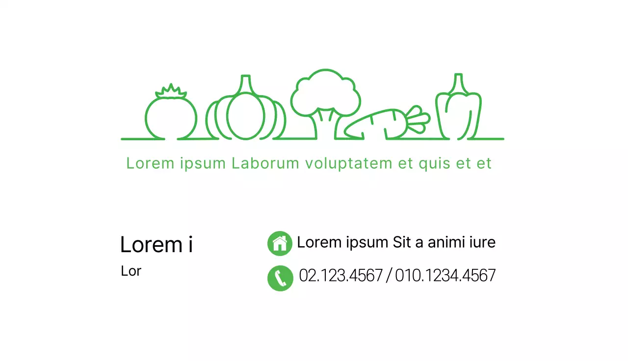 Illustration verte d'un magasin de légumes simple