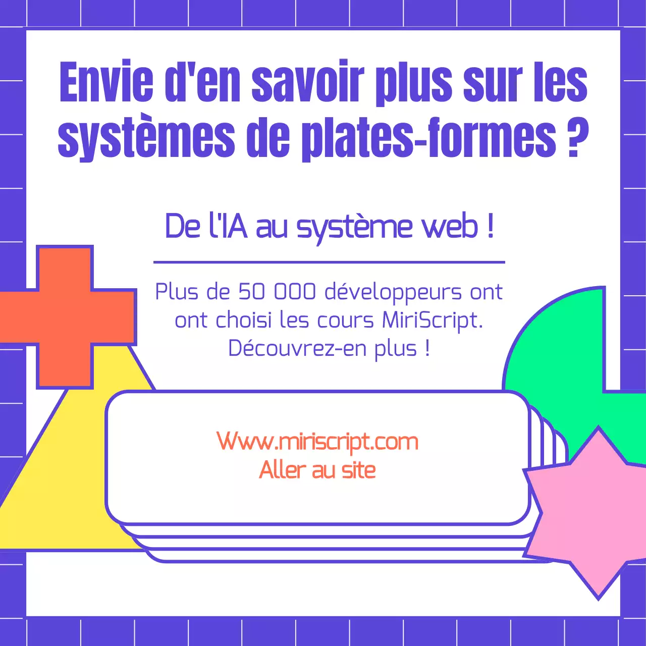 Informations sur l'algorithme des formes bleues et colorées