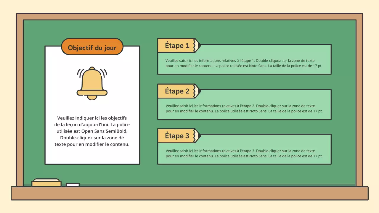 Kit de présentation de tableaux éducatifs colorés