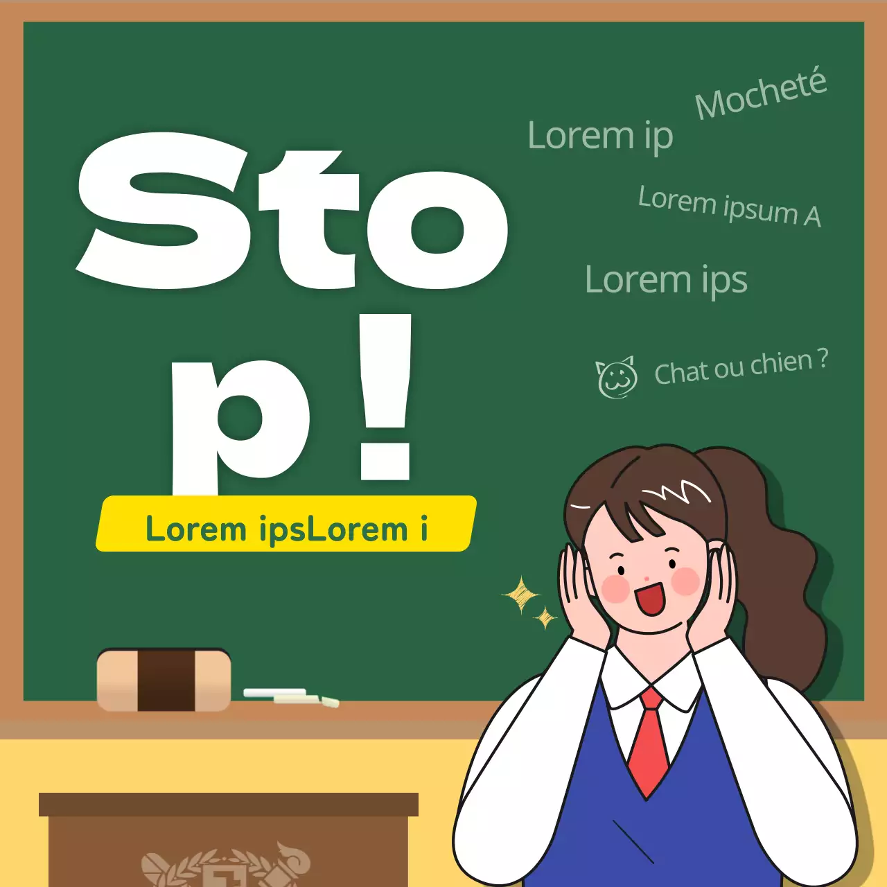 Carte d'évaluation à face jaune et verteNouvelle conception