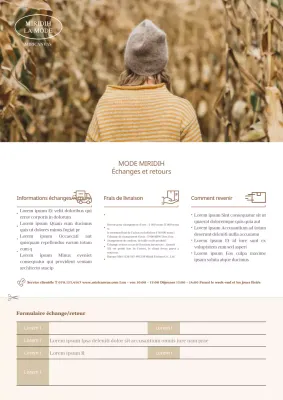 Retour des échanges bruns et simples