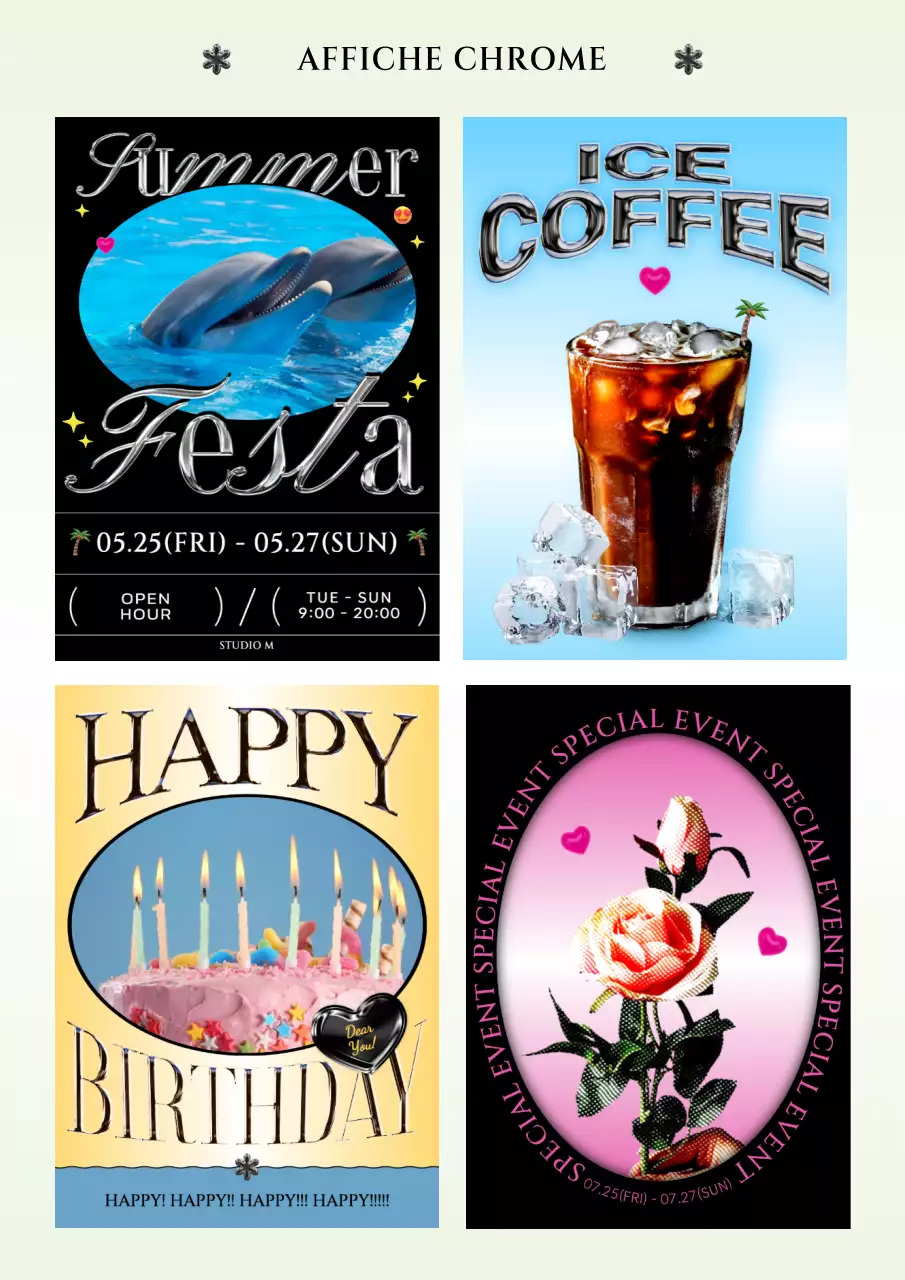 Une collection de daguerréotypes d'adolescents avec l'accent mis sur les titres métalliques branchés.