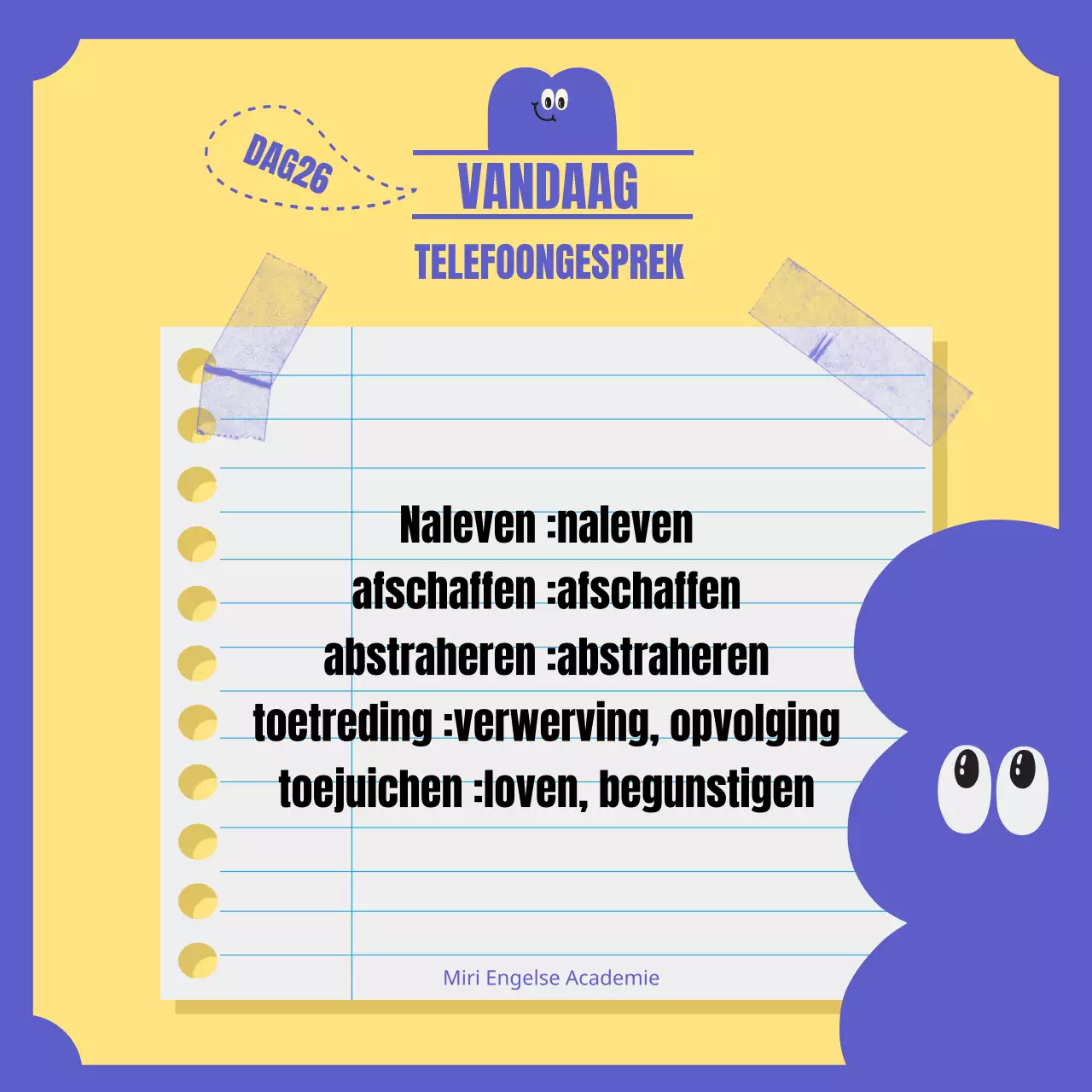 Engelse woordvoorstellingen met pastelkleurige geometrische tekens