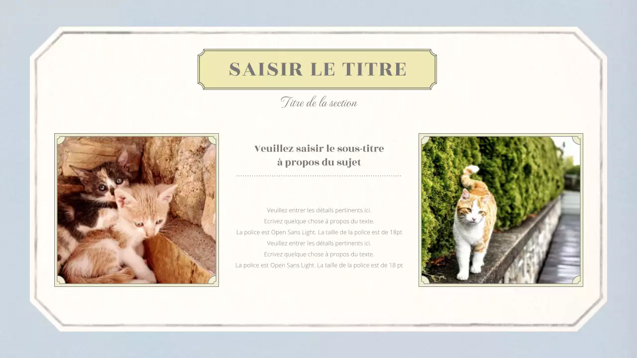 Mise en page conceptuelle émotionnelle de base avec un motif de papier peint vintage en beige et bleu clair