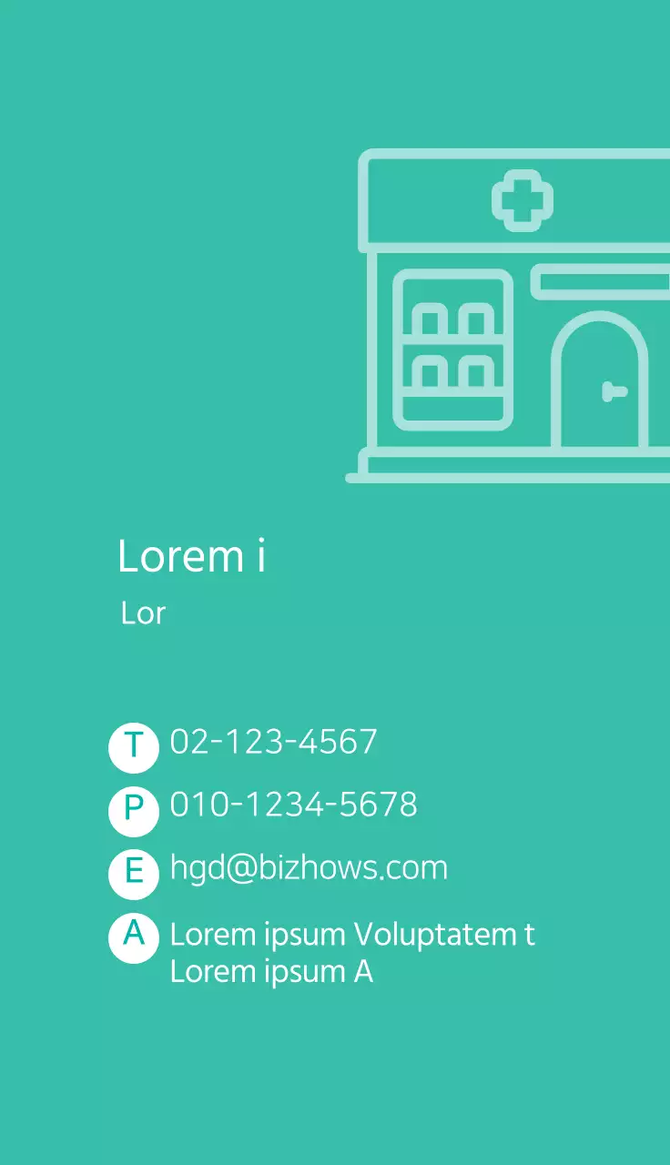 blauwe illustratie pictogram ziekenhuis apotheek