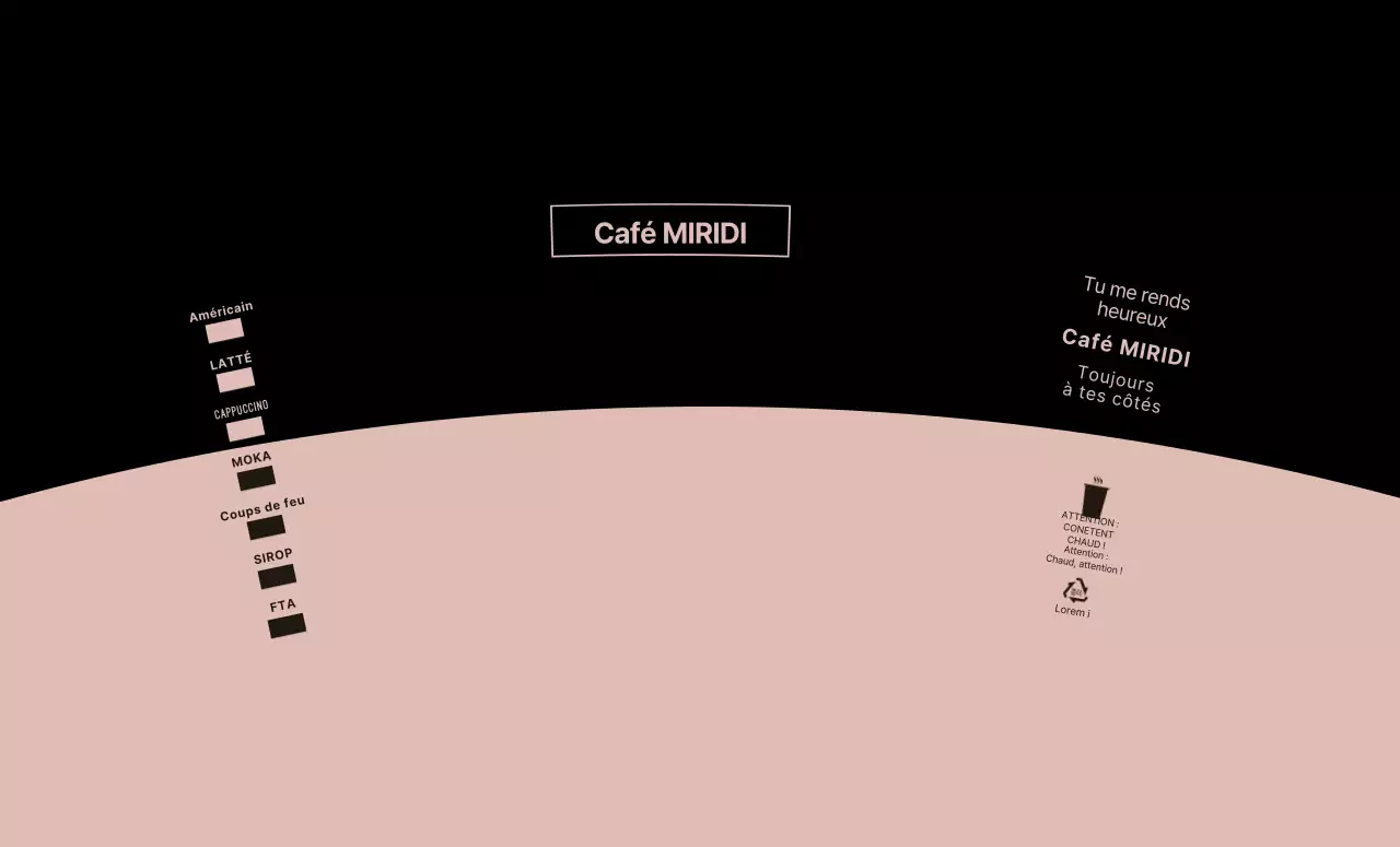 Black Pink Neat Symbols Cafe