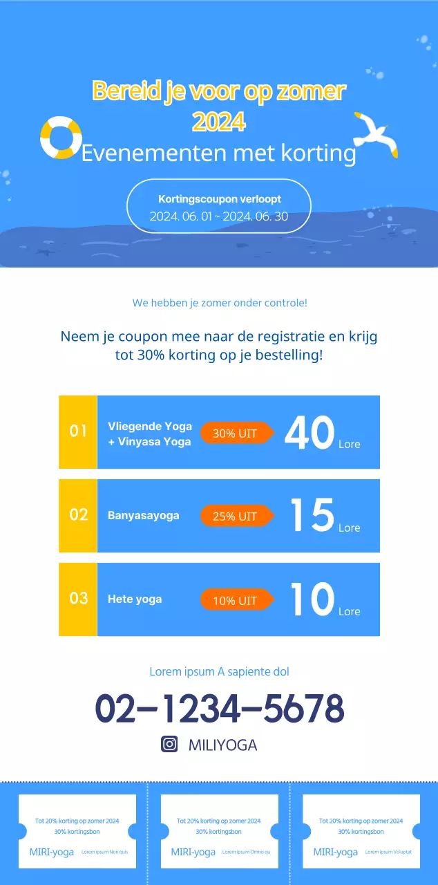 Oranje kalenders om weg te geven als je je yogastudio promoot