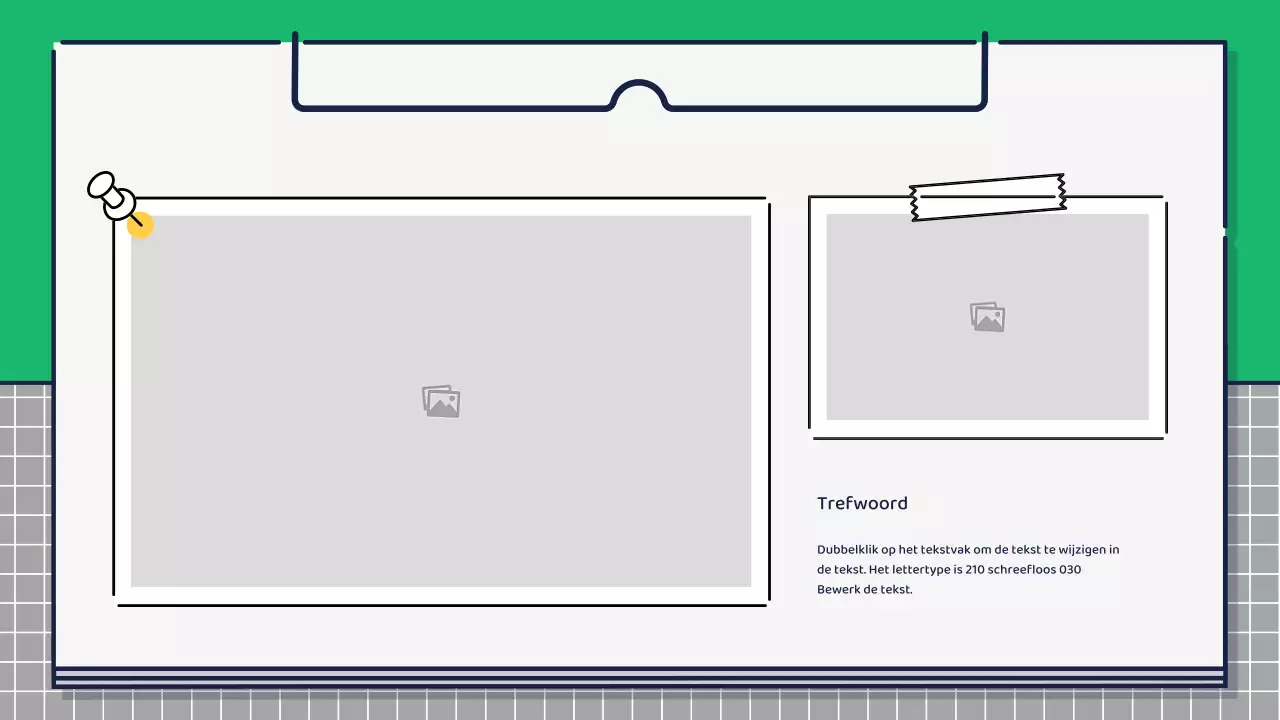 Presentatie over het ontwerpen van schattige basispictogrammen in groen en geel