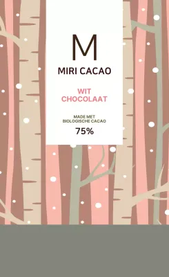 Theelabel met groen boompatroon