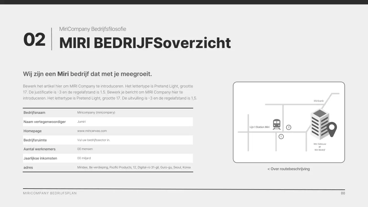 Een modern bedrijfsprofiel in zwart en grijs