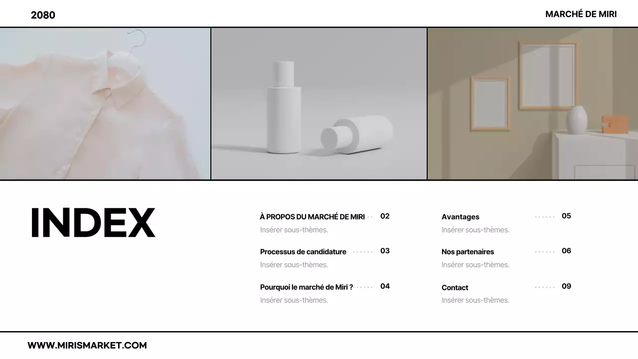 Guide pour la création d'une place de marché colorée