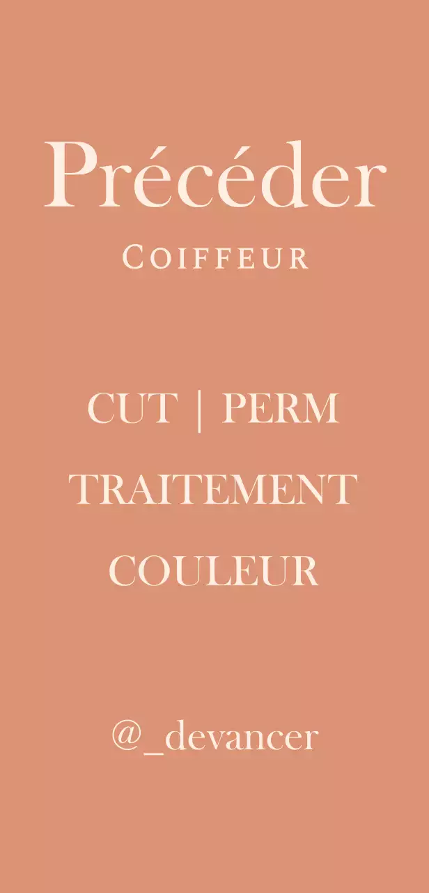 Enseigne de salon de coiffure avec titre en anglais sur fond rouge atténué