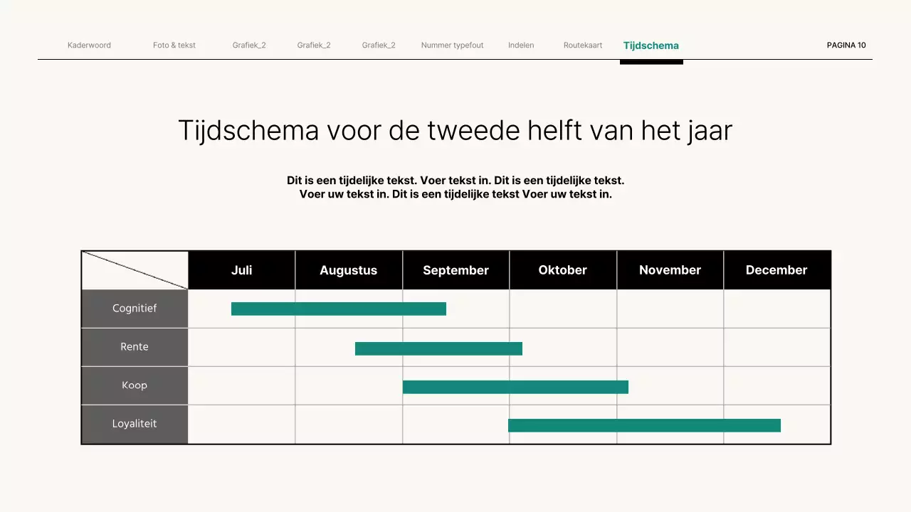 Eenvoudige zakelijke presentatie in beige