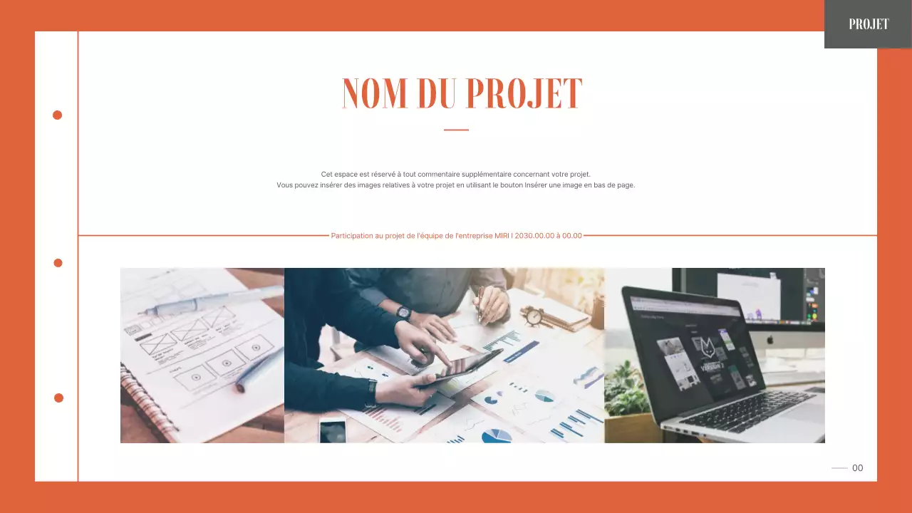 Un portfolio simple et organisé pour un étudiant universitaire en orange