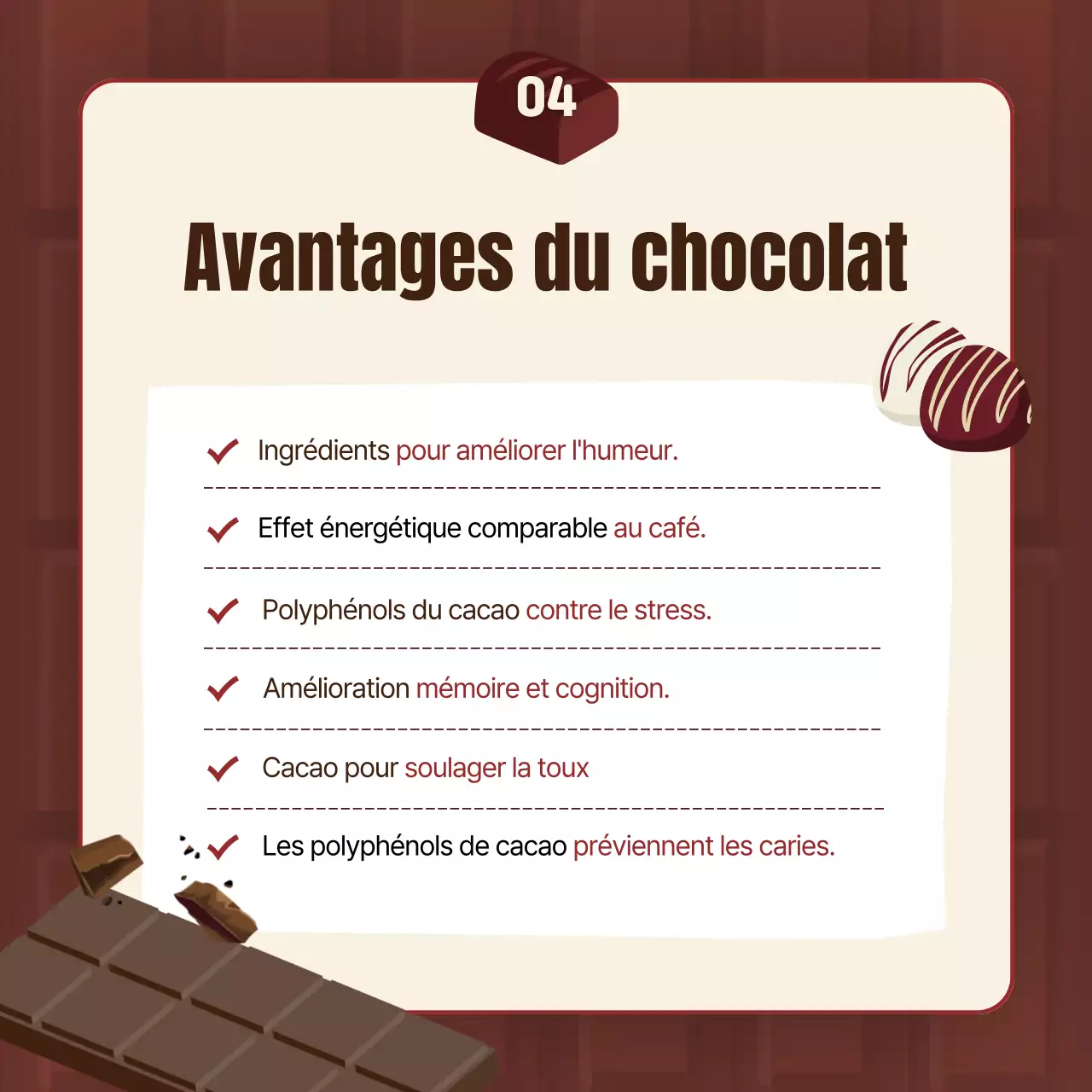 TMI de la Saint-Valentin en bordeaux et marron