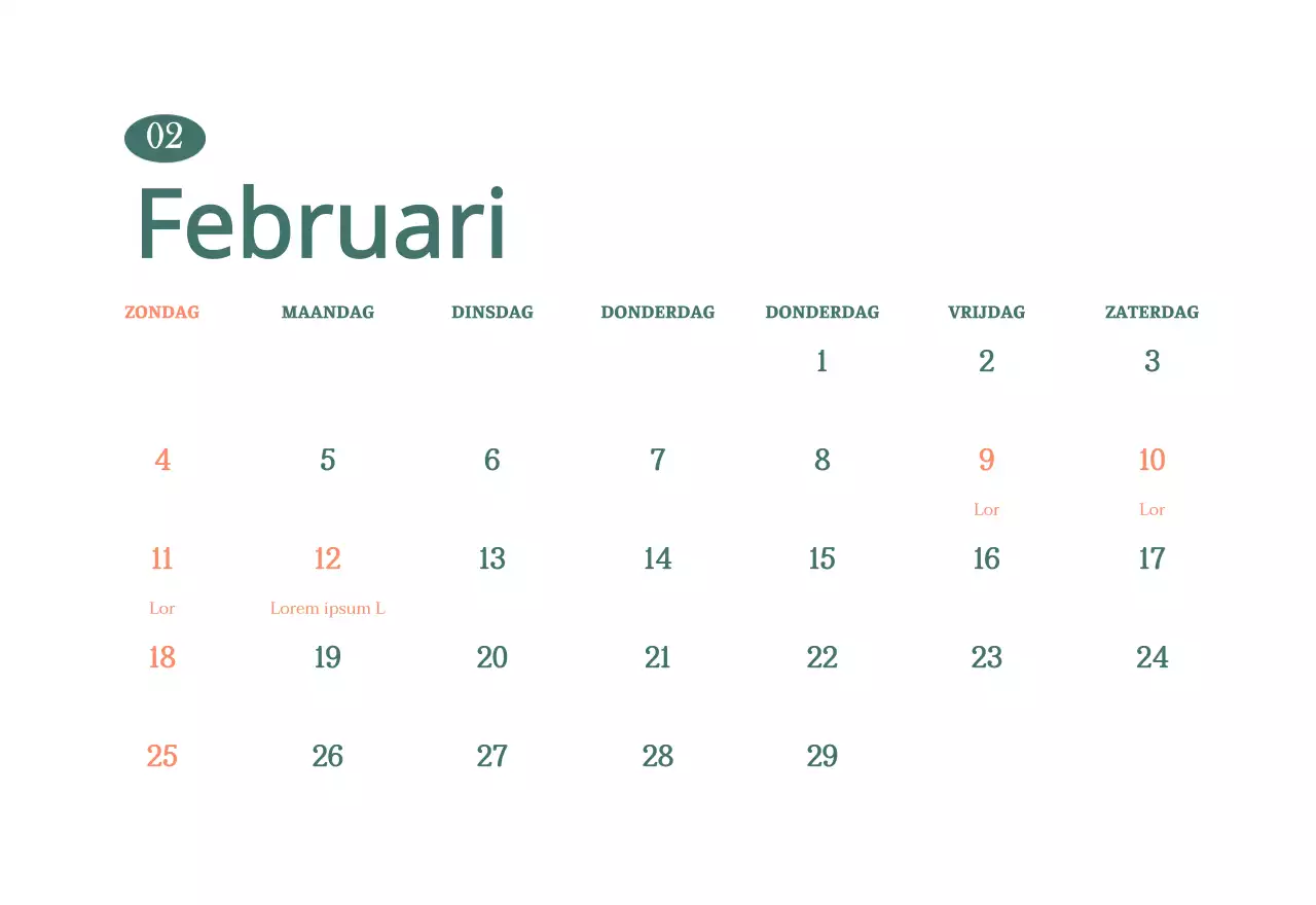 Cafékalender met aanbevelingen voor drankjes van de maand