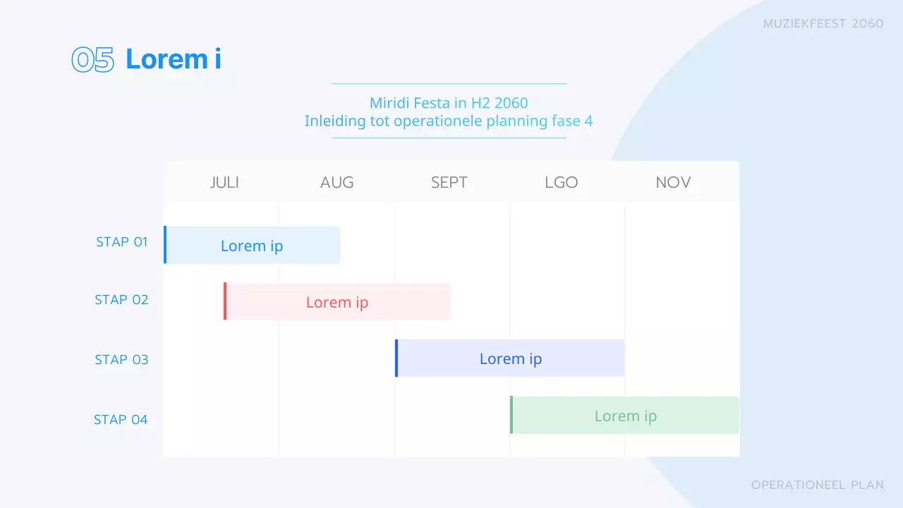 Een blauwe afspeellijst voor je showvoorstel