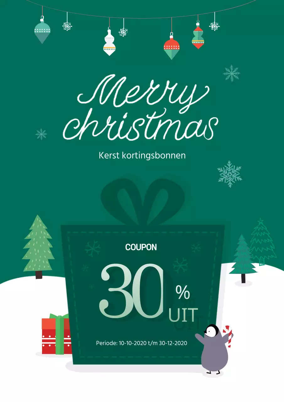 Kortingsbonnen voor Kerstmis