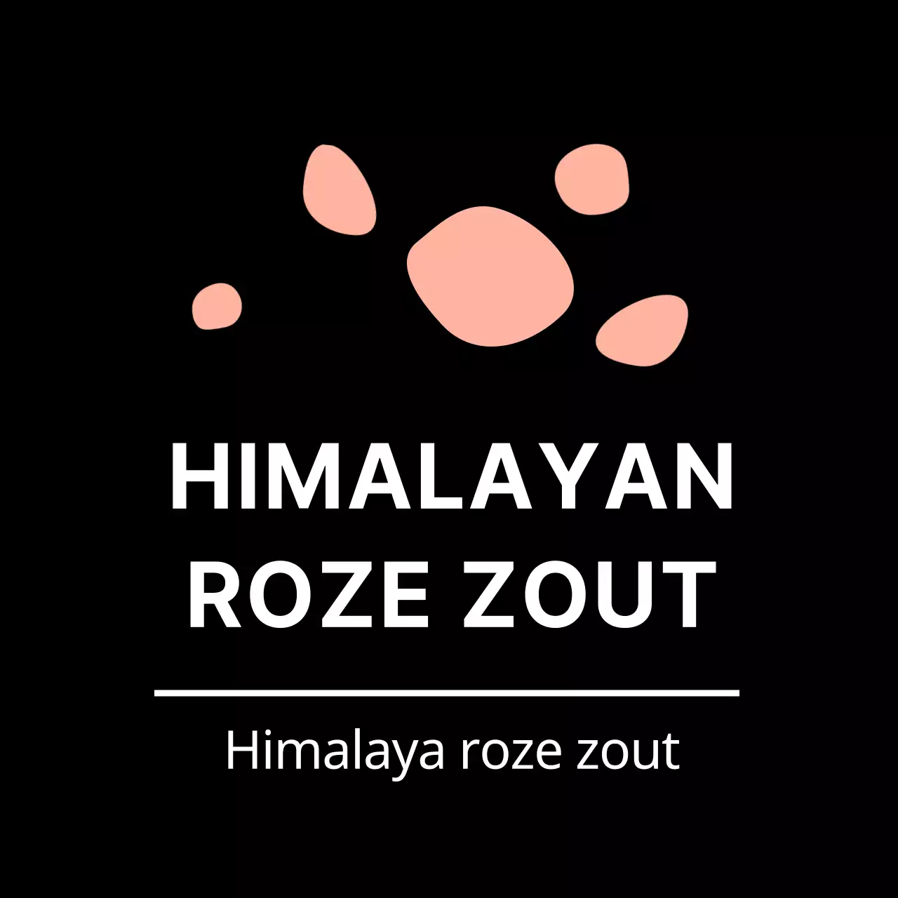 Himalaya roze zout sticker voor zwarte eenvoudige bijgerecht labels