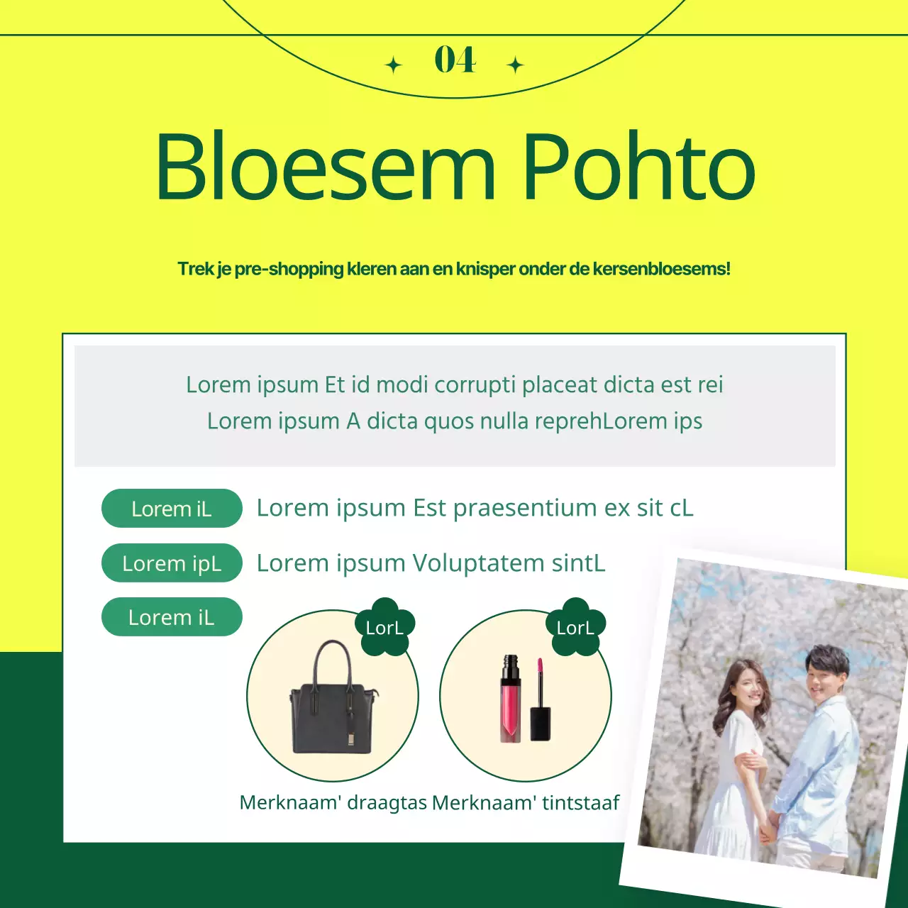 Een groen en fris lente-evenement voor winkelcentra