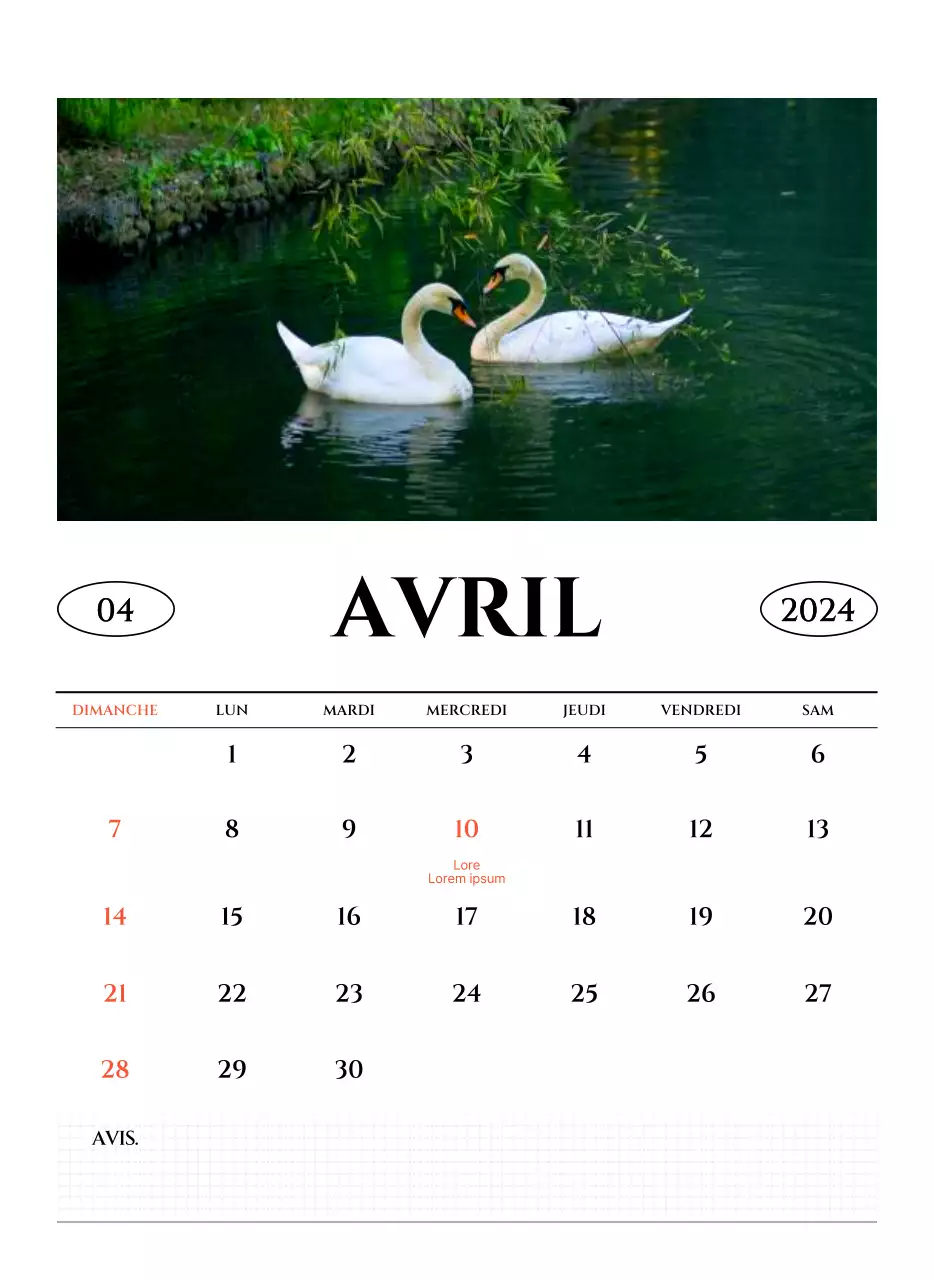 Calendrier mural de style simple avec concept de photographie de voyage émotionnelle en noir et blanc