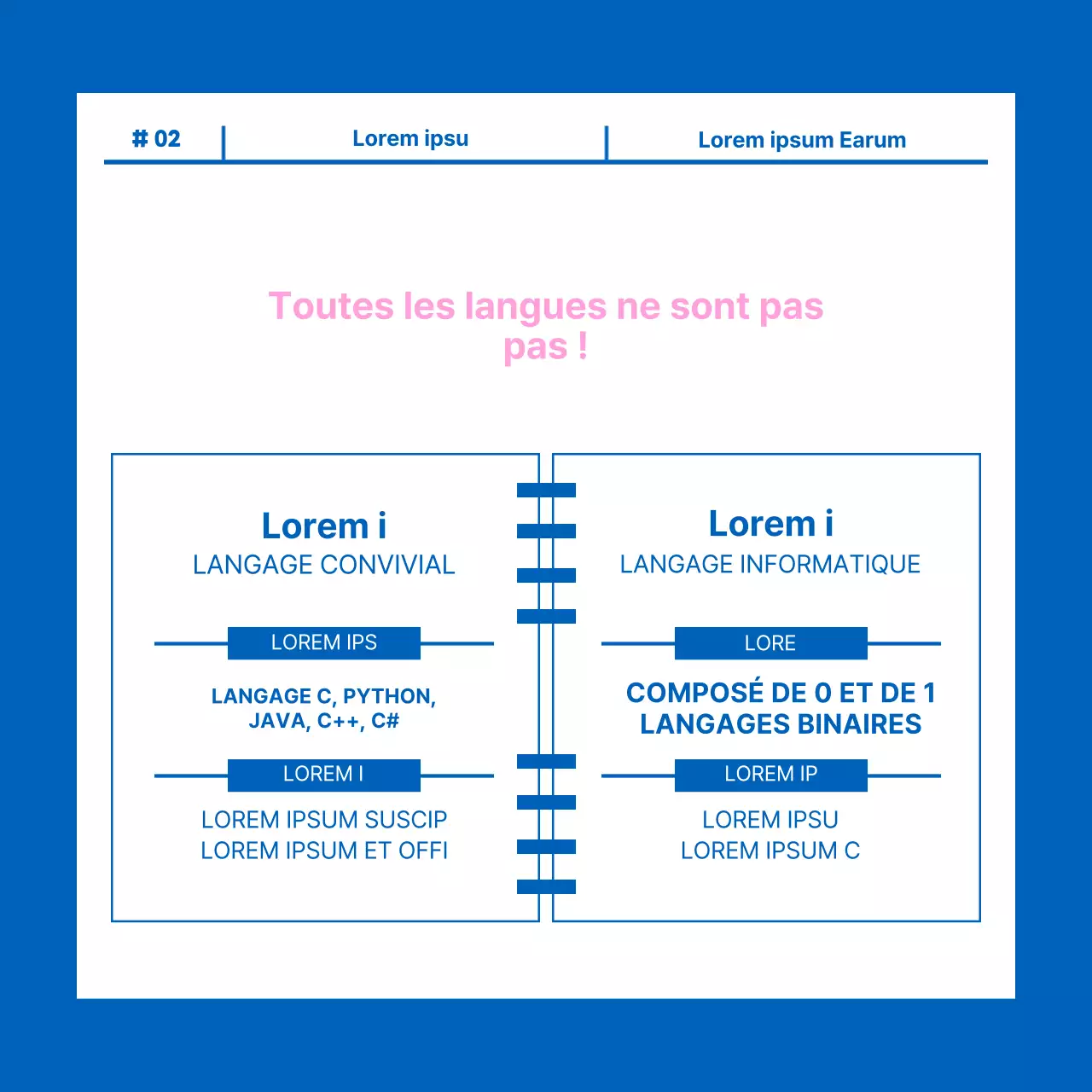 Carte de la journée du programmeur - nouveau design en bleu et rose