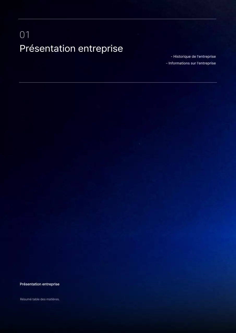 Concept de gradient noir et bleu, plan d'affaires pour l'industrie manufacturière