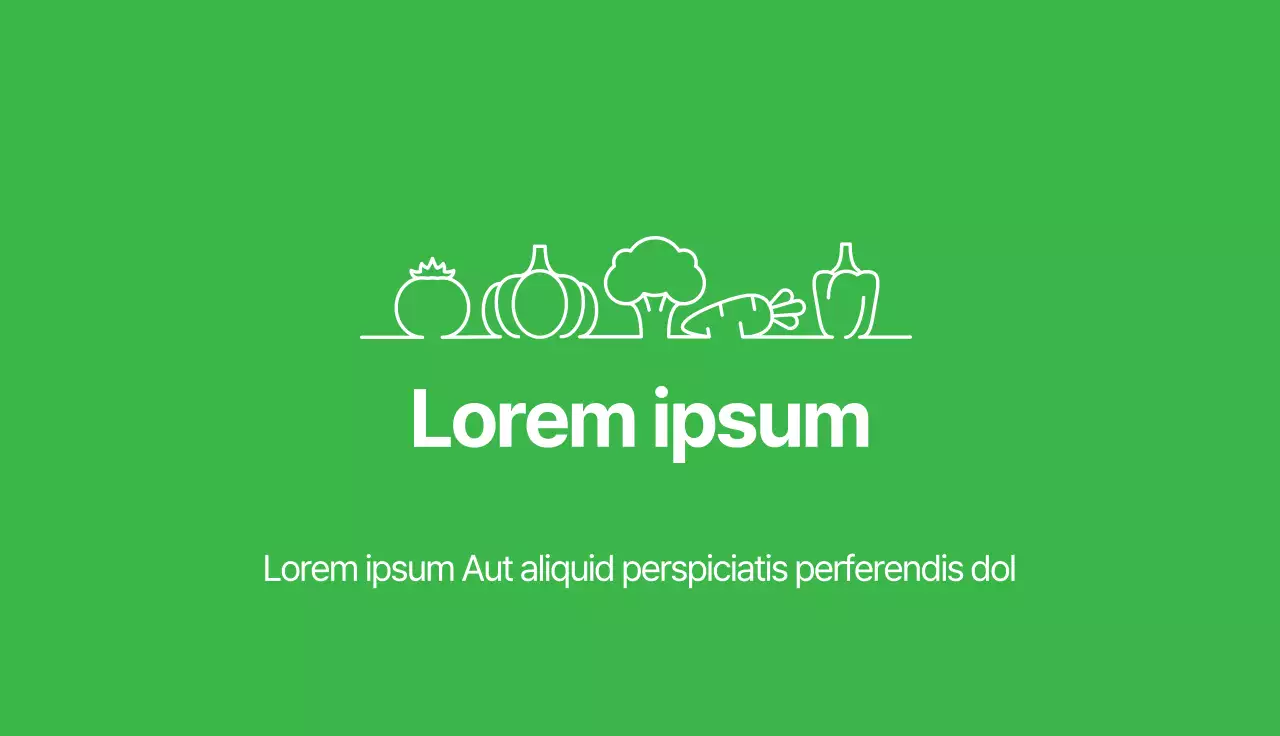 Illustration verte d'un magasin de légumes simple