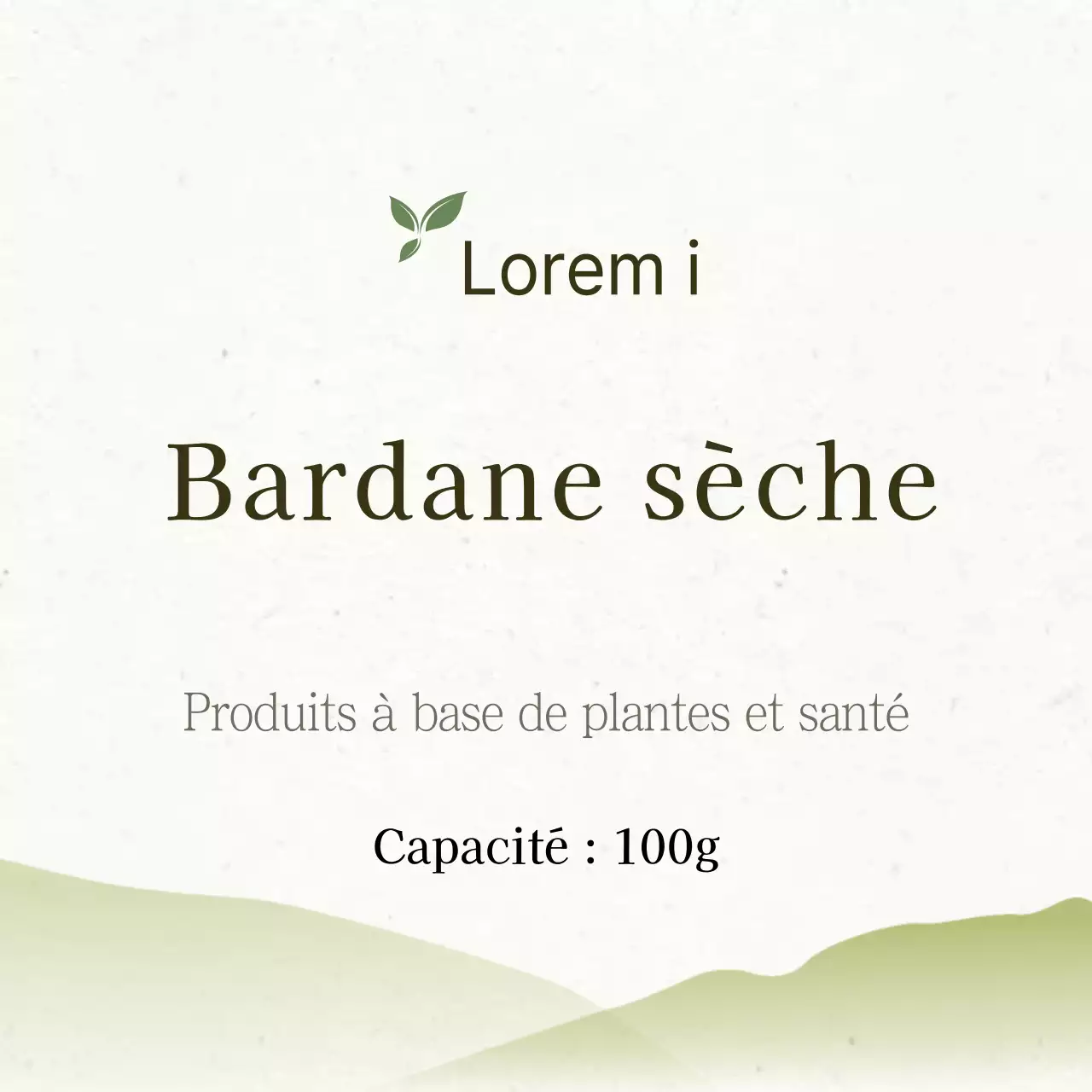 Bardane sèche