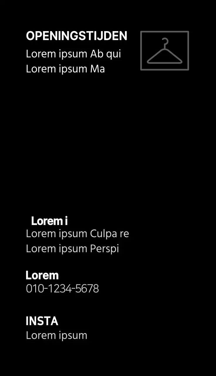 Visitekaartjes kledingwinkel