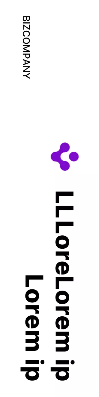 Voor een bedrijfskit met een eenvoudig logo en tekst in paars en zwart