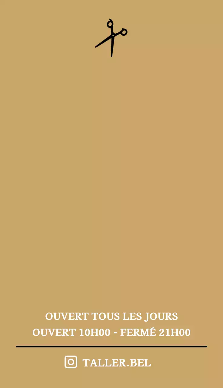 Faites la promotion de votre salon de coiffure avec un design simple en blanc et noir.