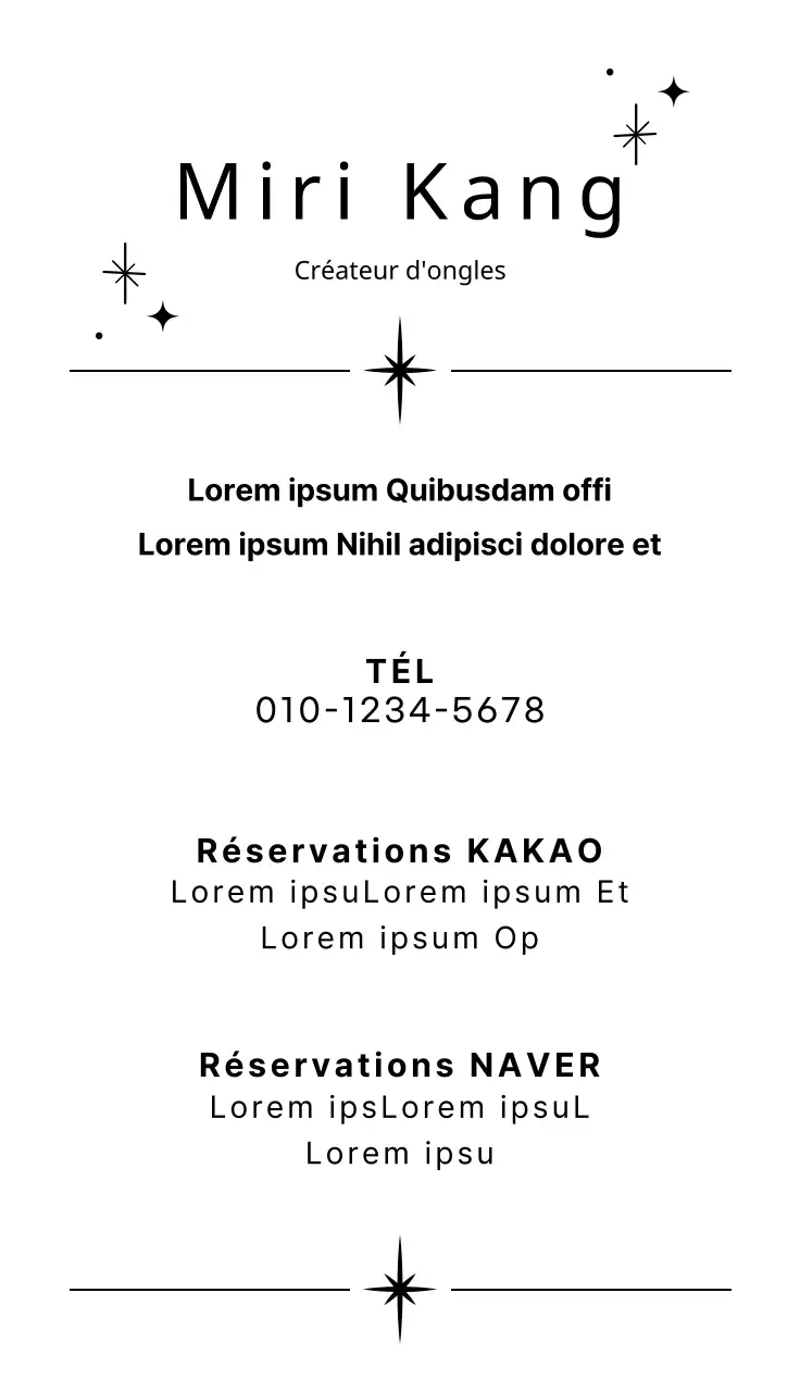 Illustration d'un salon de manucure en blanc et noir