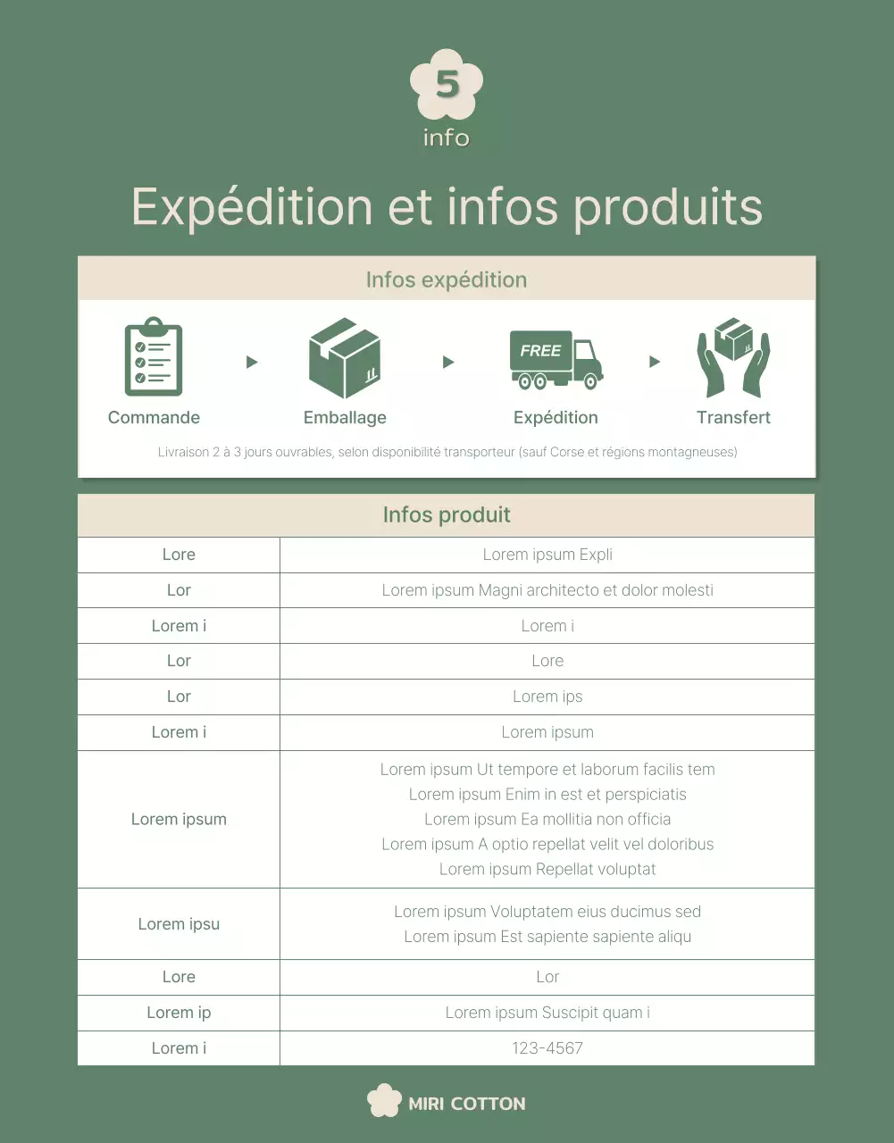 Mignons coussinets en coton bio dans les tons vert et beige