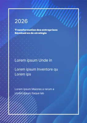 Promouvoir un simple rendez-vous avec du bleu et des formes
