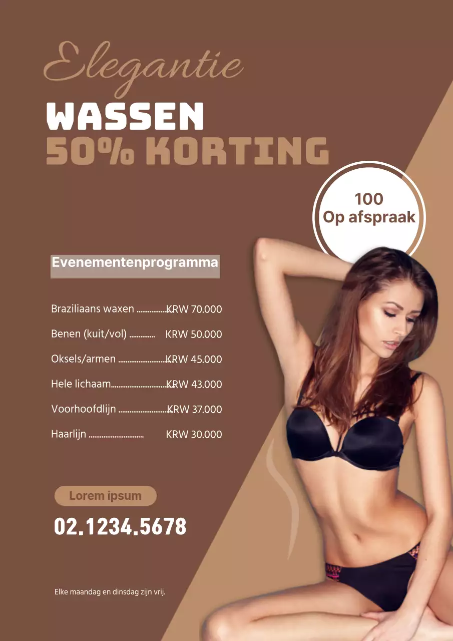 Boek een afspraak voor waxen