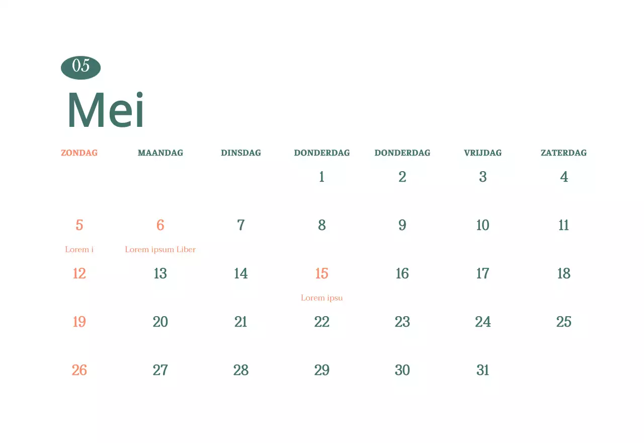 Cafékalender met aanbevelingen voor drankjes van de maand