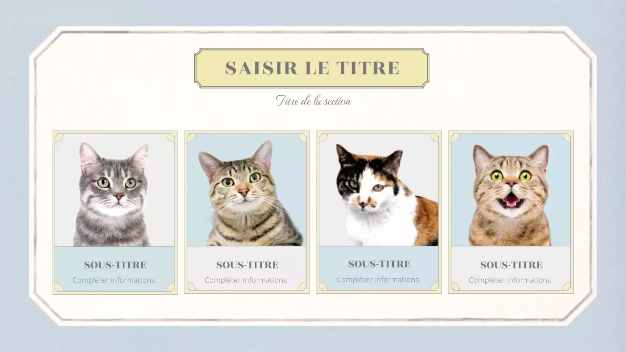 Mise en page conceptuelle émotionnelle de base avec un motif de papier peint vintage en beige et bleu clair