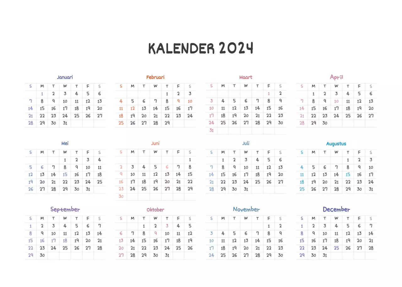 Een kalender met een schattig Argo-illustratieconcept
