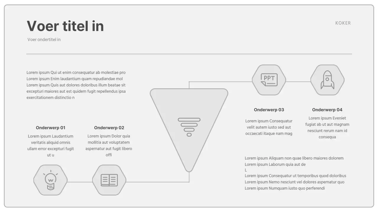 Eenvoudig concept agendakaart in grijs en zwart
