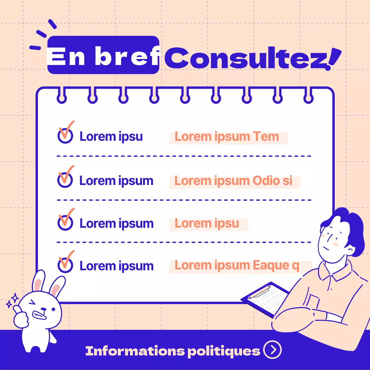 Présentation de la politique qui a été modifiée depuis cette année, qui est claire en bleu et en rose.