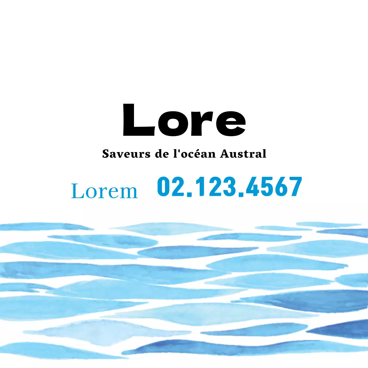 Illustration à l'aquarelle d'une illustration bleue d'une épicerie fine